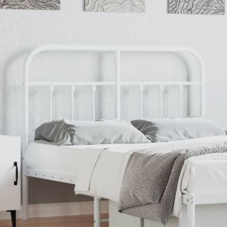 metallist voodipeats, valge, 120 cm