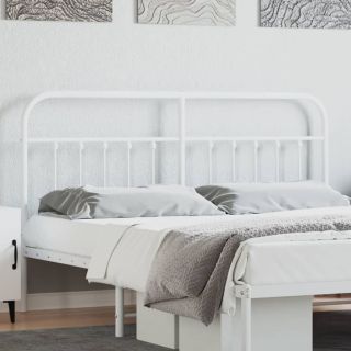 металлическое изголовье, белое, 160 см