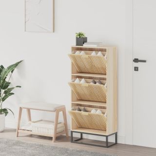 Тумба для обуви, 52 x 25 x 120 см, искусственное дерево