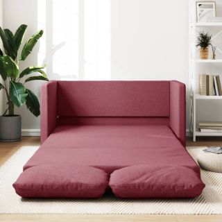 Напольный диван-кровать 2 в 1, бордовый, 112x174x55 см