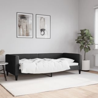 päevavoodi, must, 90 x 200 cm, kangas