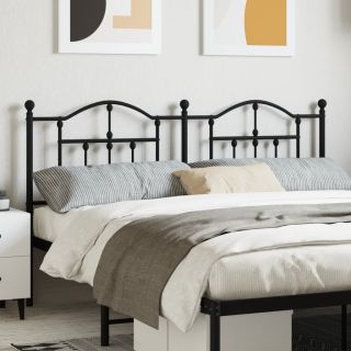 металлическое изголовье, черное, 160 см