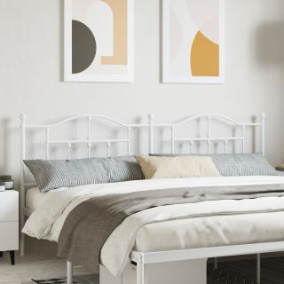 metallist voodipeats, valge, 200 cm