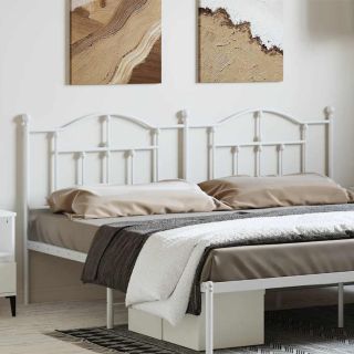 metallist voodipeats, valge, 193 cm