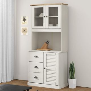 kummuti pealne VIGO, valge, 78 x 30 x 100 cm, männipuit