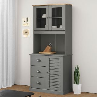 kummuti pealne VIGO, hall, 78 x 30 x 100 cm, männipuit
