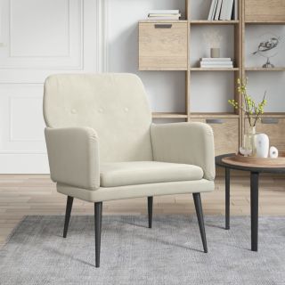 tugitool, kreemjas, 62 x 79 x 79 cm, samet