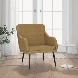 tugitool, pruun, 63 x 76 x 80 cm, samet