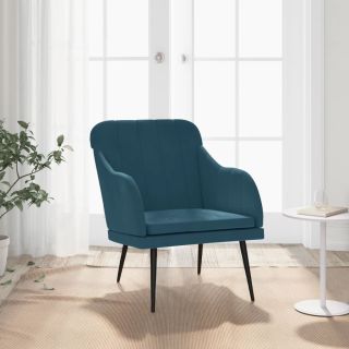 tugitool, sinine, 63 x 76 x 80 cm, samet