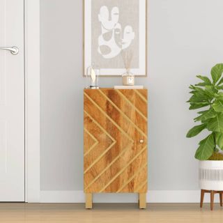 lisakapp, pruun ja must, 40x33,5x75 cm, mangopuit