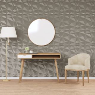 стеновые панели 48 шт., бетонно-серый, 50 x 50 см, XPS 12 м², ромб