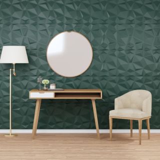 seinapaneelid 24 tk, roheline, 50 x 50 cm, XPS 6 m², teemant