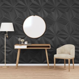seinapaneelid 24 tk, must, 50 x 50 cm, XPS 6 m², täht