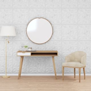 seinapaneelid 24 tk, valge, 50 x 50 cm, XPS 6 m² ametüst