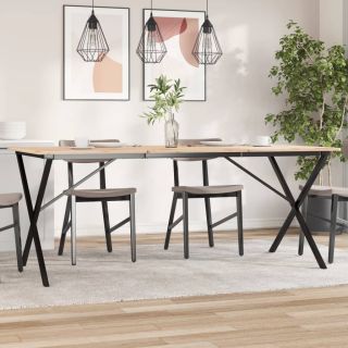 söögilaua jalad, X-raam, 160 x 80 x 73 cm, teras