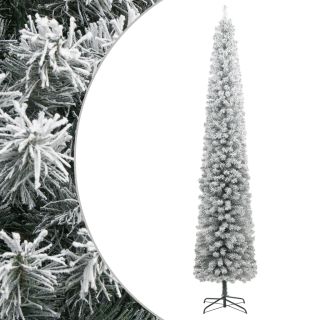 kitsas jõulukuusk aluse ja kunstlumega, 300 cm, PVC