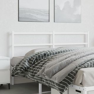 metallist voodipeats, valge, 150 cm