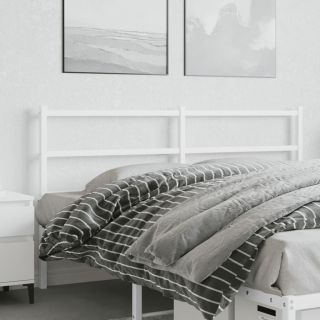 metallist voodipeats, valge, 160 cm
