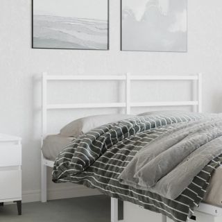 metallist voodipeats, valge, 135 cm