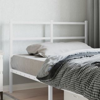 metallist voodipeats, valge, 120 cm