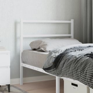 металлическое изголовье, белое, 90 см