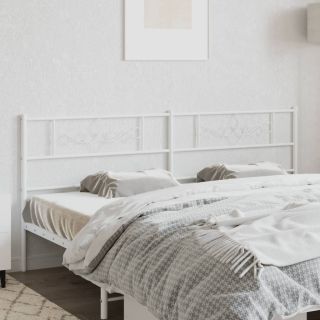 metallist voodipeats, valge, 200 cm