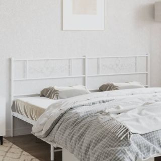 metallist voodipeats, valge, 193 cm