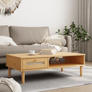 kohvilaud SENJA pruun, 100 x 55 x 33 cm, männipuit