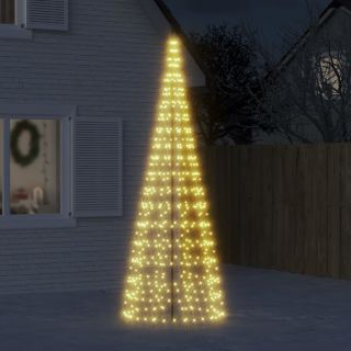 LED jõulupuu lipuvardal, soe valge, 550 LEDi, 300 cm