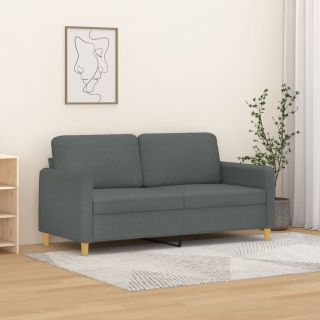 2-kohaline diivan, tumehall, 140 cm, kangas