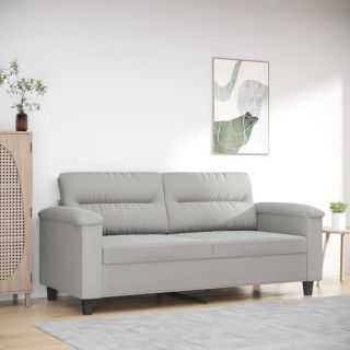 2-kohaline diivan, helehall, 140 cm, mikrofiiber, kangas