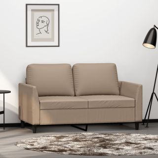 kahekohaline diivan, cappuccino, 120 cm, kunstnahk