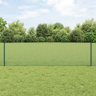 keevitatud traaf aiapiire koos 44 U-postiga Roheline 0.6x100 m Teras
