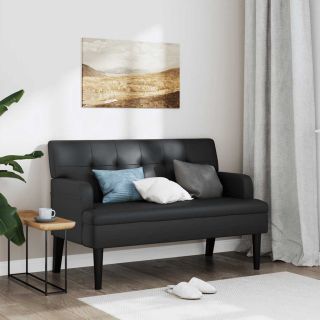 seljatoega pink, must, 112 x 65,5 x 75 cm, kunstnahk