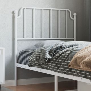 metallist voodipeats, valge, 90 cm