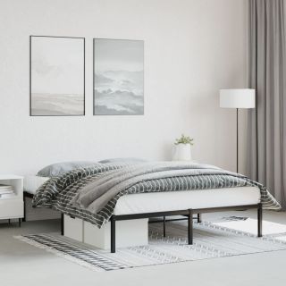 metallist voodiraam, must, 150x200 cm