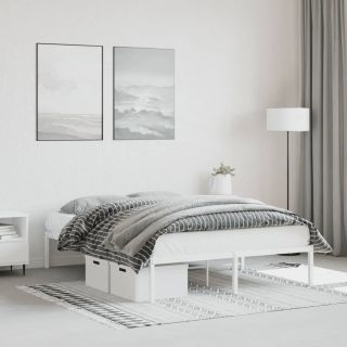 metallist voodiraam, valge, 140x200 cm