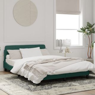 Voodiraam ilma Madratsita Tumeroheline 140x190 cm samet
