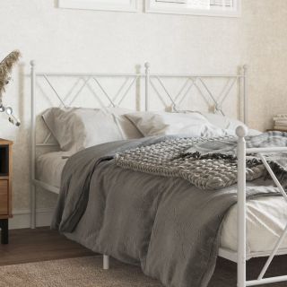 металлическое изголовье, белое, 140 см