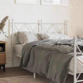 металлическое изголовье, белое, 120 см