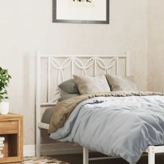 metallist voodipeats, valge, 75 cm