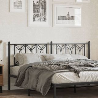 металлическое изголовье, черное, 180 см