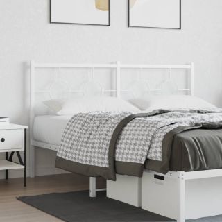 металлическое изголовье, белое, 150 см