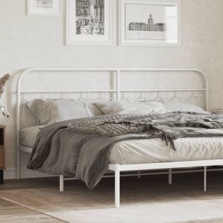 металлическое изголовье, белое, 200 см