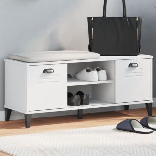 jalatsipink VIKEN, valge, 106 x 35 x 45 cm, tehispuit