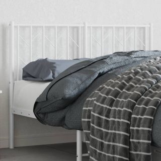 metallist voodipeats, valge, 120 cm