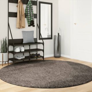 vaip ISTAN, kõrge narmaga, läikiv välimus, hall, Ø 200 cm