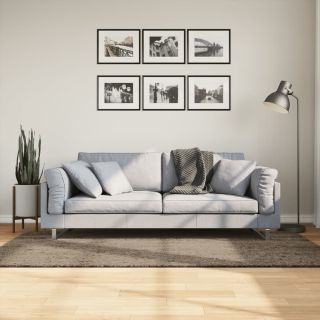 ковер ISTAN, высокая бахрома, блестящий вид, серый, 100x200 см