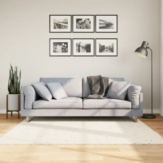 kõrge narmaga Shaggy vaip, kreemjas, 160x160 cm