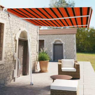 iseseisev automaatne varikatus 350x250cm cm, oranž/pruun